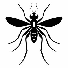 Obraz premium Vector Illustration Simple Mosquito Silhouette