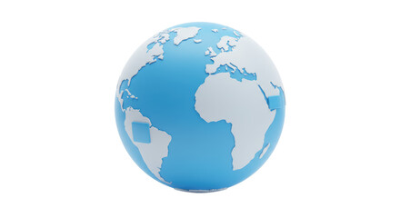 Isolated 3D Earth Globe