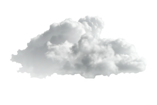 Serene Sunset: Stunning Cumulus Clouds isolated on white background PNG
