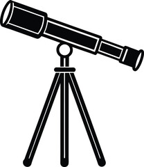 vector telescope on tripod vector illustration