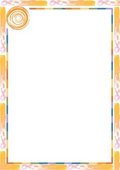 frame with colorful flowers