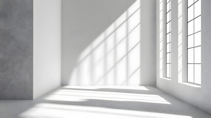 Illuminated interior space modern room architectural photography minimalist design bright environment