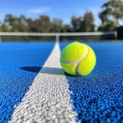 Tennis ball on court