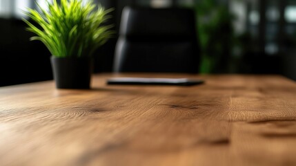 Modern office desk close-up
