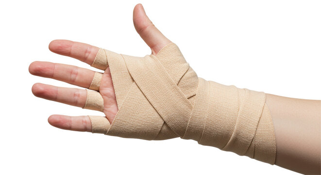 Isolated Bandaged Hand
