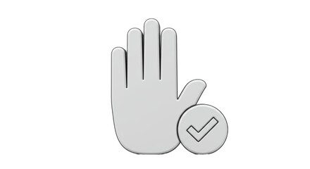 Isolated Hand and Check Mark