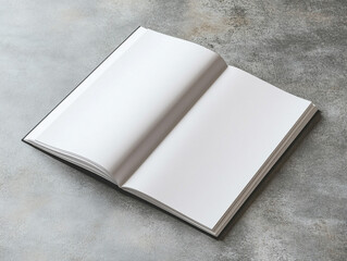 A White Magazine With Blank Pages Mokeup