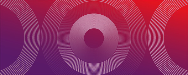 Abstract modern gradient horizontal template background. Trendy bright circle lines creative design. Minimal style graphic elements. Suit for poster, cover, banner, flyer, brochure