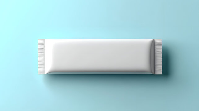 Top view white bar snack packaging template design