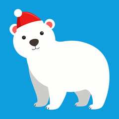 polar bear with blank sign