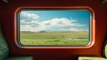 Compartment view the facing the