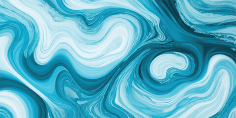 Watercolor wash blending sea and sky elements in delicate blue and white tones. Watercolor texture of soft blue ocean waves, seamlessly blended hues to represent the gentle motion of a tsunami wave