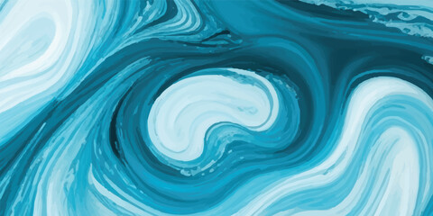 Watercolor wash blending sea and sky elements in delicate blue and white tones. Watercolor texture of soft blue ocean waves, seamlessly blended hues to represent the gentle motion of a tsunami wave