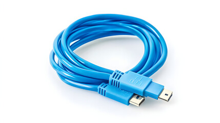 Unplugged ethernet cable white background