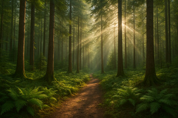 Obraz premium morning in the woods