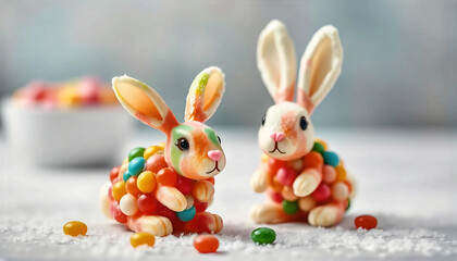 Adorable Easter Candy Bunnies Delightful Decor