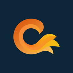Unique Dynamic Logo with Abstract G and Yellow to Orange Gradient