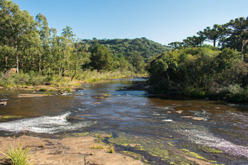A view of Rio Ca&iacute; (Cai river) at Barragem do Salto (Salto Dam) in Sao Francisco de Paula, South of Brazil