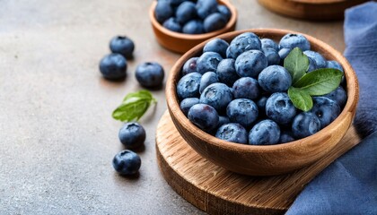 blueberry antioxidant organic superfood in a bowl concept for healthy eating and nutrition