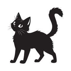 Obraz premium Pet Cat Icon Vector – Black and White
