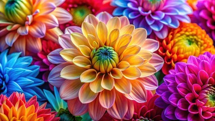Obraz premium Colorful flower petals unfolding , nature, blooming flowers, nature, blooming flowers, close-up, botanical