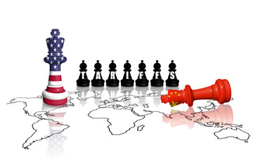 USA and China trade war. China and United States of America trade, duty, tariffs, customs...