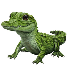Fototapeta premium green iguana isolated on white background