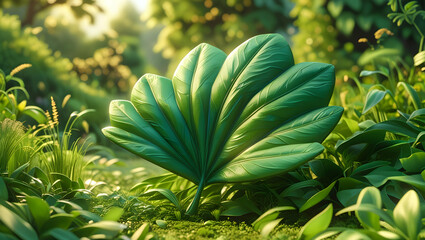 lush green leaves in garden during summer season fresh foliage representing environment ecology with natural greenery background