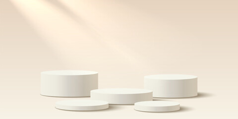 Stage podium with lighting, Stage Podium Scene with for Award, Decor element background. Vector