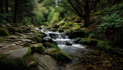 Obraz premium The sound of flowing water soothes the mind and refreshes the spirit