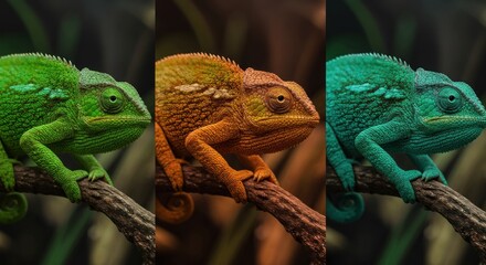 Fototapeta premium Chameleon Colors Illustration
