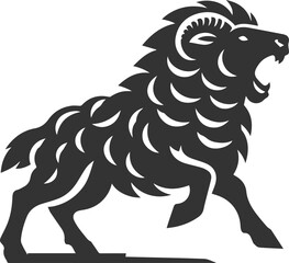 Vector sheep animal silhouette