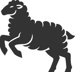 Vector sheep animal silhouette