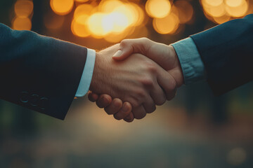 Businessmen working together as a team to successfully merge business partnership concepts.