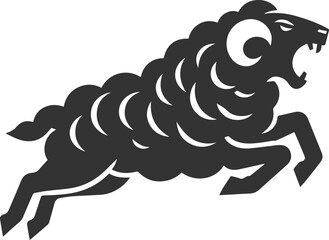 Vector sheep animal silhouette