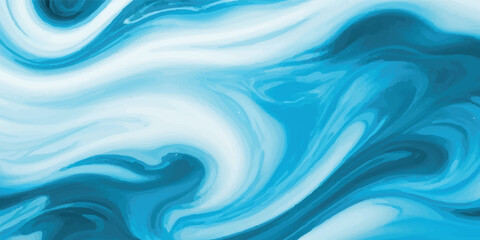 Watercolor texture of soft blue ocean waves, seamlessly blended with white hues to represent the gentle motion of a tsunami wave, Watercolor Ocean Waves Foam Accents in a Flat Tropical Splash Style