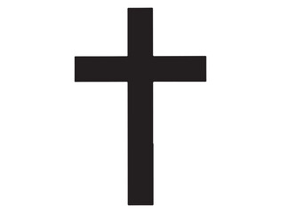 CROSS SIGN SILHOUETTE WHITE BACKGROUND