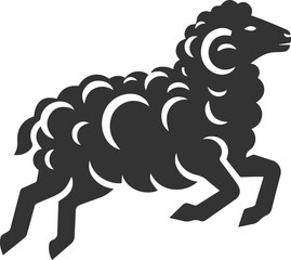 Vector sheep animal silhouette
