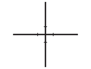 CROSSHAIR SILHOUETTE WHITE BACKGROUND