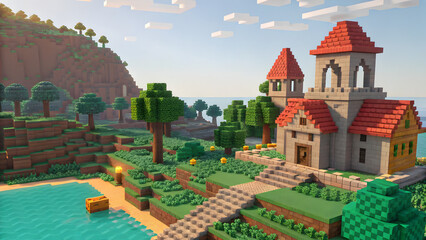 Voxel game