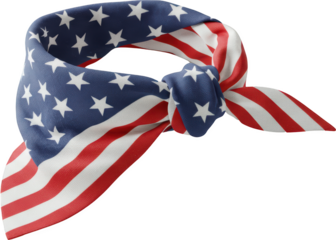 American Flag Bandana Patriotic Neckwear Knotted Fabric USA Symbol Independence Day