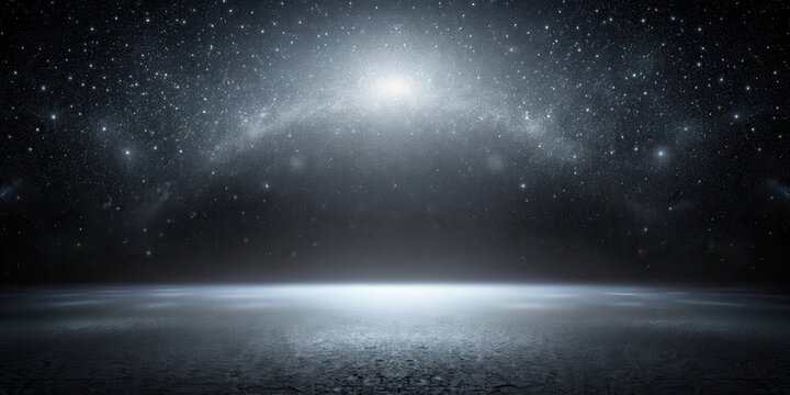 Dark space with a gradient background from black to silver,universe,  universe, shadows, glossy, futuristic, darkness