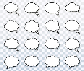 Fototapeta premium empty speech bubble collection for comic and chat design use,