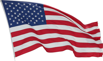 American Flag Waving in Wind Patriotism National Symbol USA Independence Day