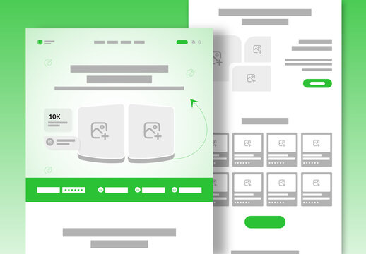 Educational Landing Page Wireframe Template Layout
