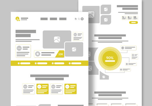 Fitness Landing Page Wireframe Template Layout