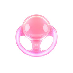 Obraz premium Pink Baby Pacifier with Glowing Edge - Close-up Product Shot