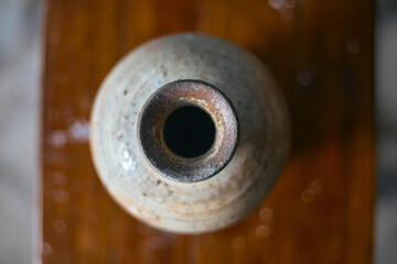 Ceramic products on blur background