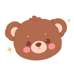 Cute bear happy decoration cartoon characcter illustration