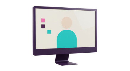 Isolated Computer Monitor